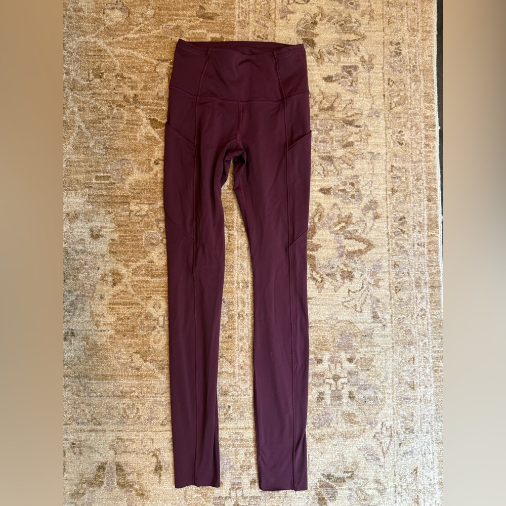 Lululemon Athletica Maroon Leggings